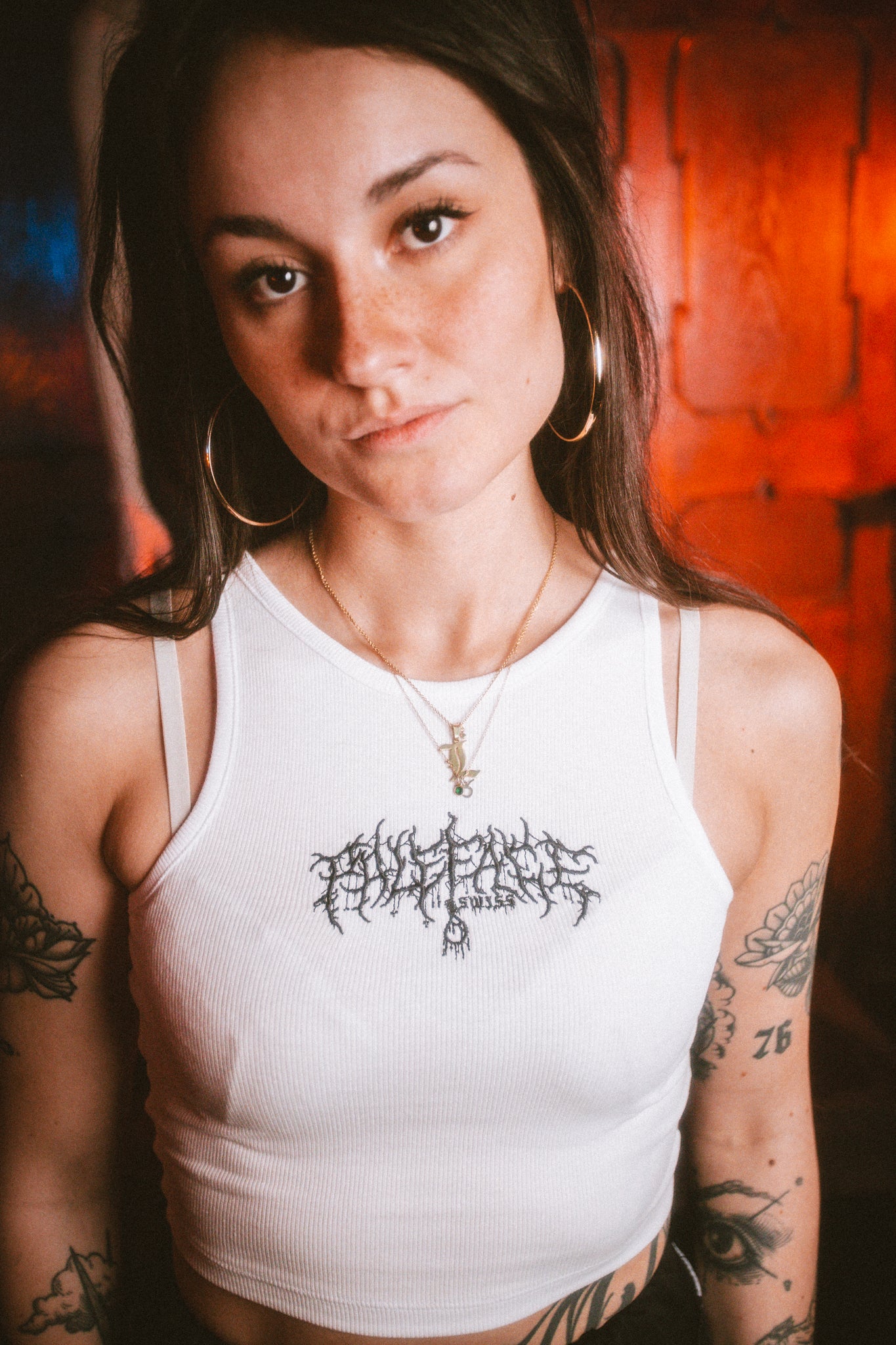 Girls Ribbed Paleface Swiss Crop Top