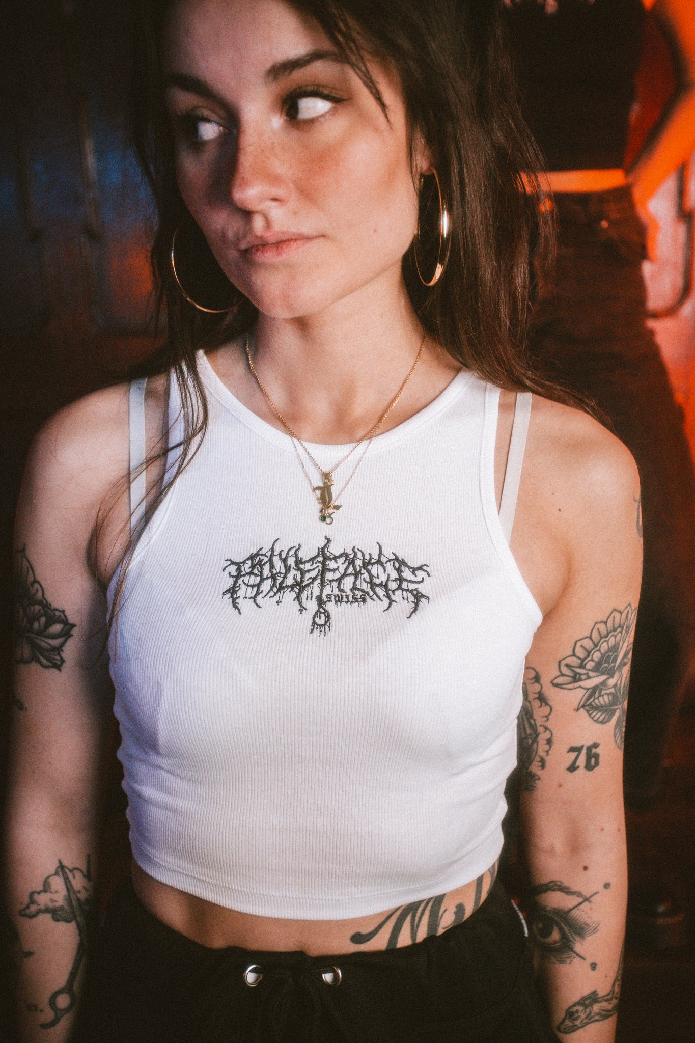 Girls Ribbed Paleface Swiss Crop Top