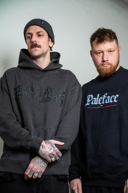 PUFFED BLACK ON BLACK FADED HOODIE