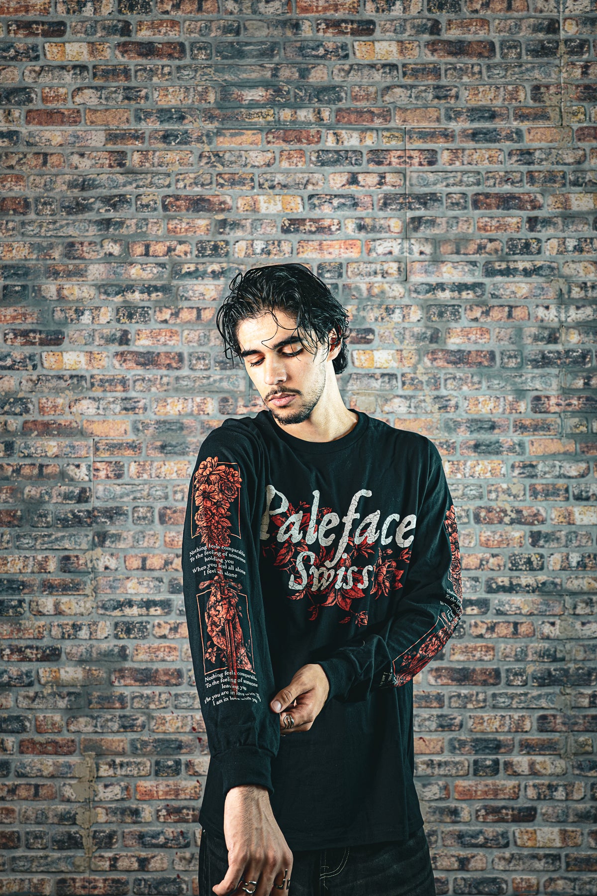 "Everything is Fine" - Black/Red Longsleeve